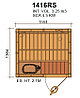 Сауна в сборе SAWO 1416RS интерьер PIANO осина без оборудования и аксессуаров, фото 3