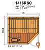 Сауна в сборе SAWO 1416RSC интерьер PIANO ель без оборудования и аксессуаров, фото 3