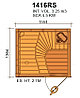 Сауна в сборе SAWO 1416RS интерьер WAVE кедр без оборудования, фото 3