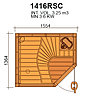 Сауна в сборе SAWO 1416RSC интерьер WAVE кедр без оборудования, фото 3