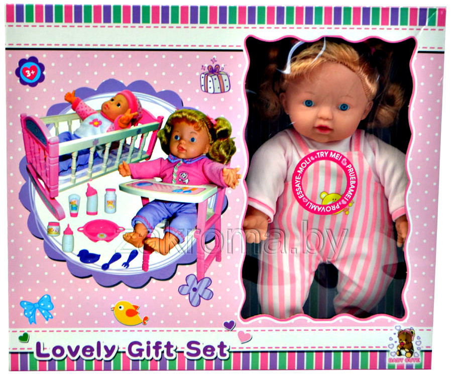 Кукла детская с кроваткой арт.0774 - фото 1 - id-p78546018