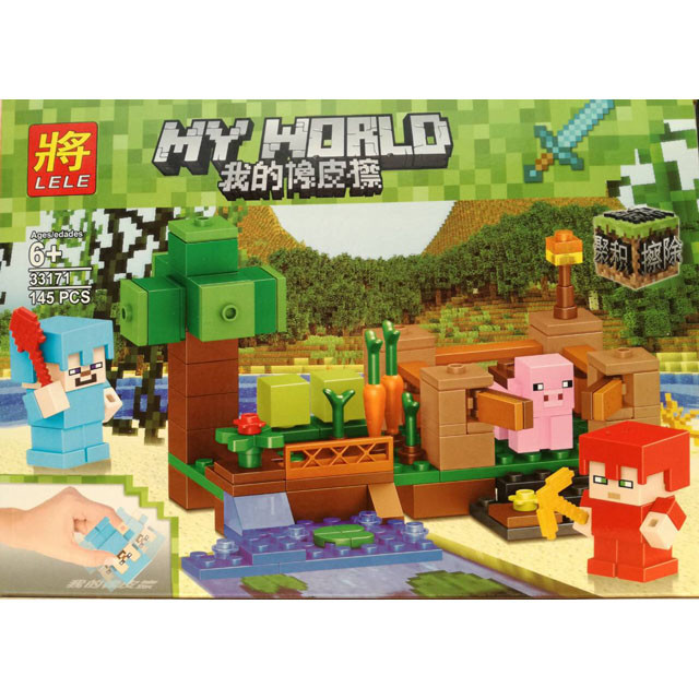 Конструктор Lele My World 33171 "Жильё на воде" 2 вида (аналог LEGO Minecraft) 145 деталей - фото 2 - id-p78567582