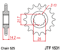 Звездочка ведущая JTF1531.15 зубьев