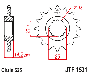 Звездочка ведущая JTF1531.15 зубьев