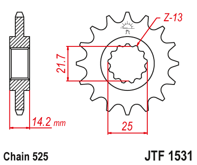 Звездочка ведущая JTF1531.15 зубьев