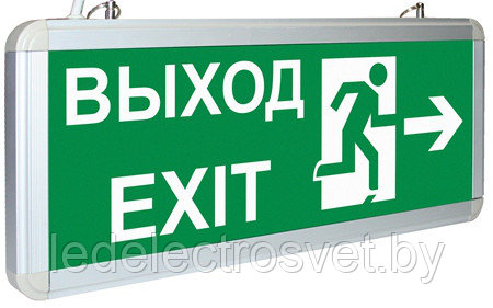 ССА1003 3W, 1.5ч., двухстор., "Выход-EXIT" свет-к аварийный светодиод. IEK, шт