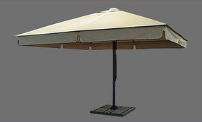 Зонт торговый 4х4м телескопический с плитами