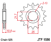 Звездочка ведущая JTF1586.15 зубьев