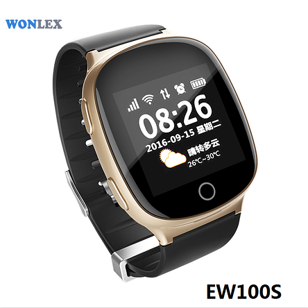 Часы-телефон Оригинальный Smart Age Watch EW100S (золотой), фото 2