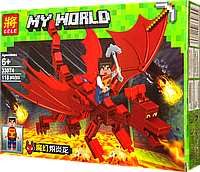 Конструктор Майнкрафт Красный дракон 33074, аналог Лего Minecraft