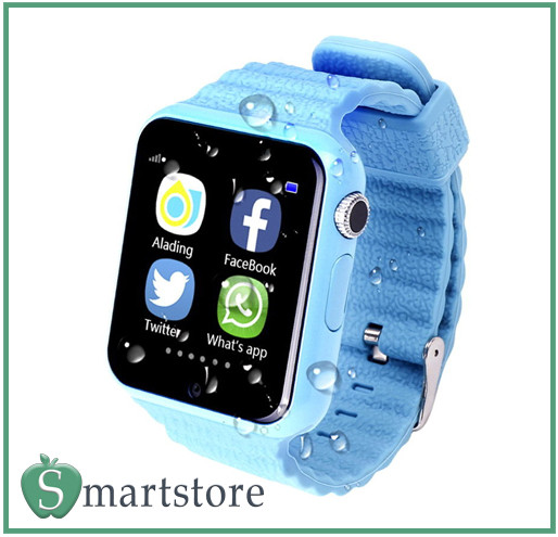 Часы телефон с GPS Smart Watch X10 (V7K) (голубой)