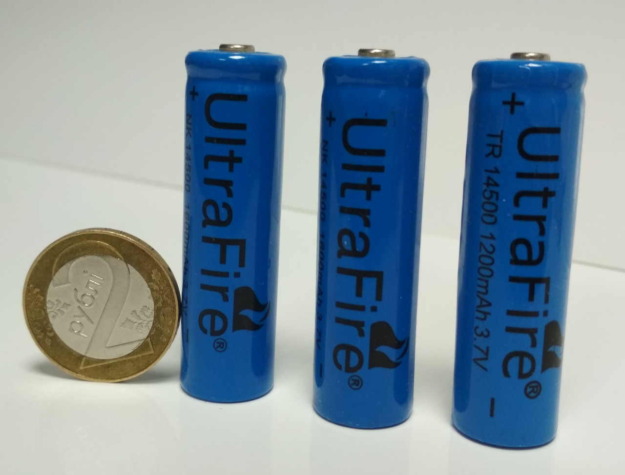 Аккумулятор Ultrafire 14500 3.7 V 1200 mAh Li-ion (3 шт/упаковка) - фото 1 - id-p78598251