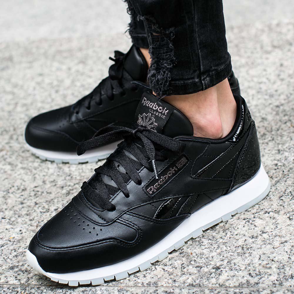 Кроссовки Reebok Classic Leather L "Pearl-Black" - фото 6 - id-p78602472