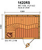 Сауна в сборе SAWO 1420RS интерьер WAVE кедр без оборудования, фото 3