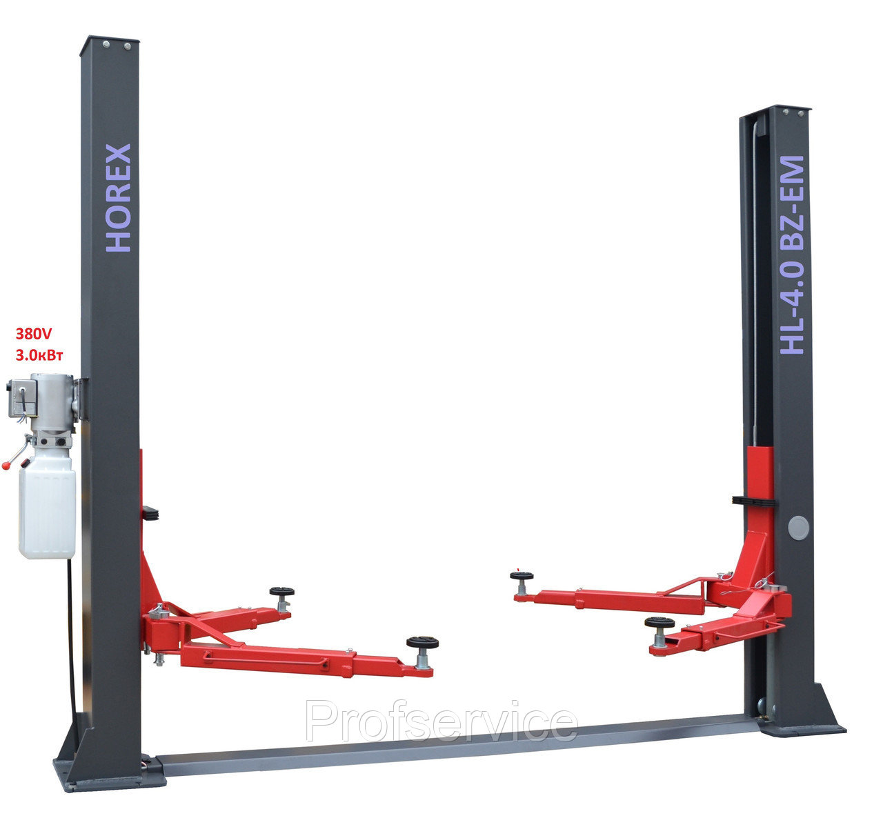 Двухстоечный подъемник 4т 380в 3.0кВт HOREX HL-4.0BZ-EM