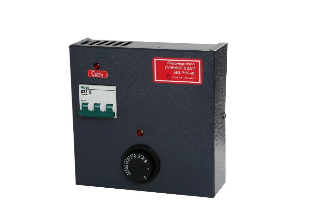 Пульт управления выносной (терморегулятор) для электрокаменки ПУЭКМ 3/6 220/380В с автоматическим выключателем