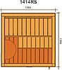 Сауна в сборе SAWO Glass Front 1414RS интерьер CLASSIC ель без оборудования, фото 3