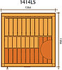 Сауна в сборе SAWO Glass Front 1414LS интерьер CLASSIC осина без оборудования, фото 3