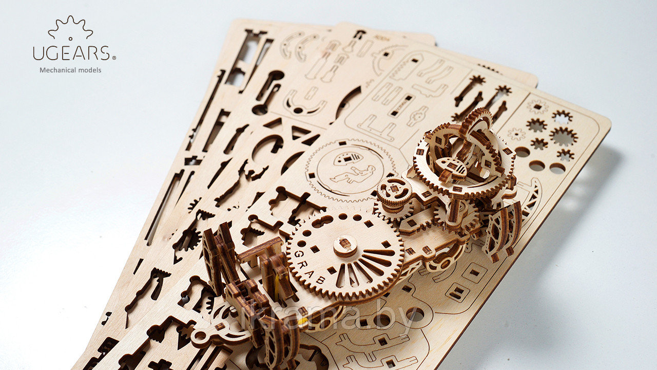 Конструктор Ugears 70032 Манипулятор на рельсах - фото 9 - id-p78761248