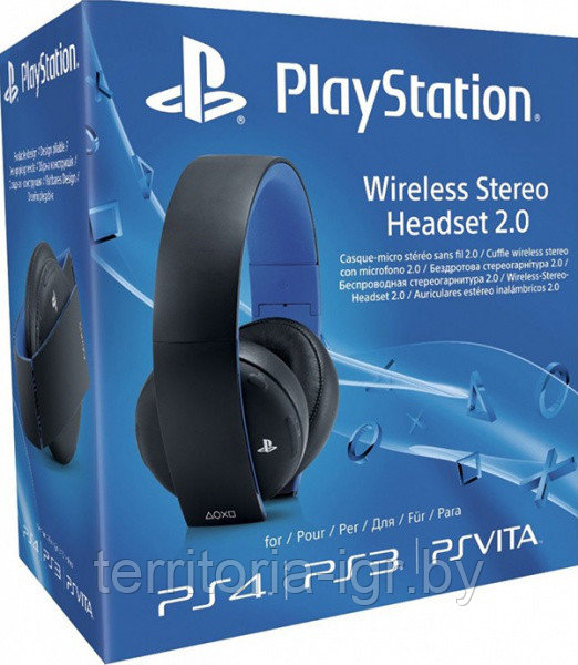 Беспроводная гарнитура для PS4 Wireless Stereo 02 Headset (черная, с поддержкой PS3 и PS Vita)
