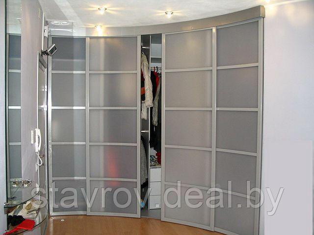 Прозрачный радиусный шкаф в Минске - фото 3 - id-p7338143