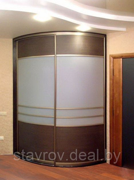 Угловой шкаф с радиусными дверями - фото 2 - id-p7344159