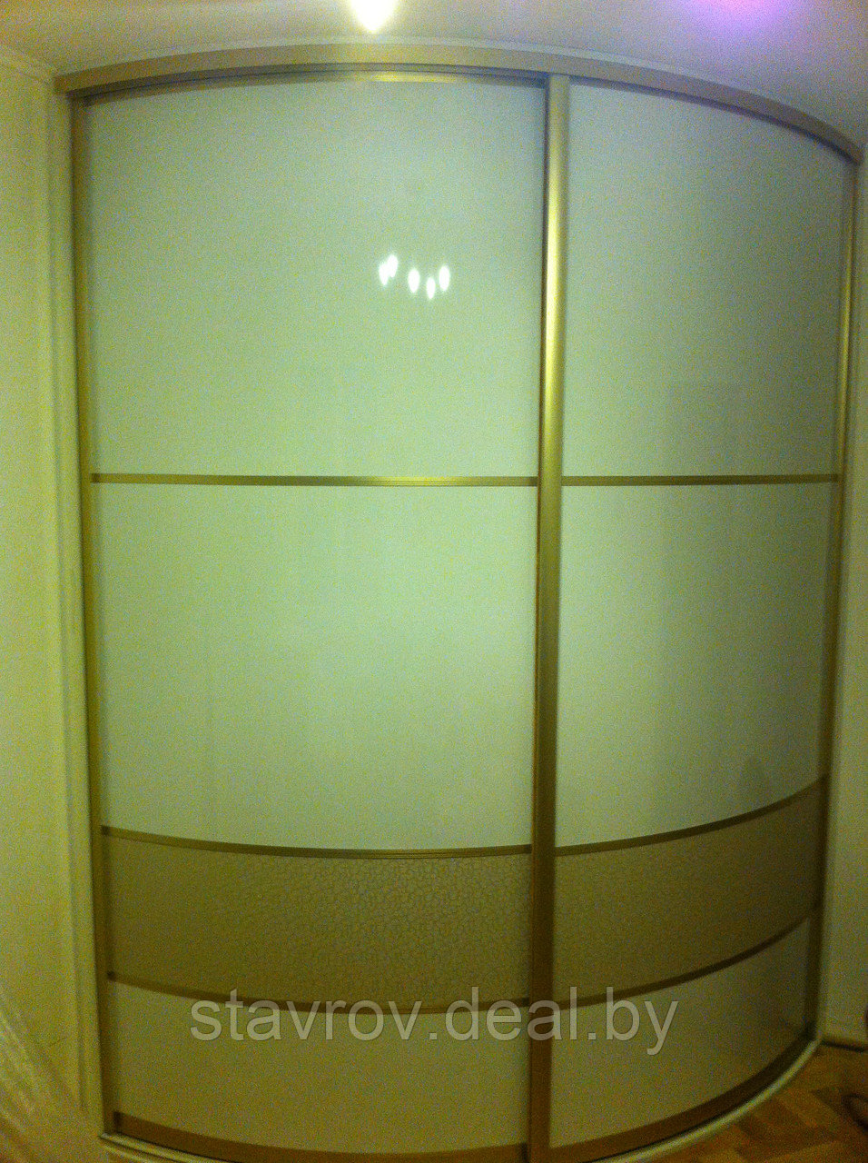 Угловой шкаф с радиусными дверями - фото 4 - id-p7344159