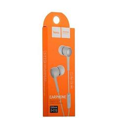 Наушники Hoco M19 Drumbeat Universal Earphone with mic (1.2 м) с микрофоном White Белые