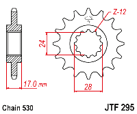 Звездочка ведущая JTF295.14 зубьев