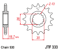 Звездочка ведущая JTF333.14 зубьев