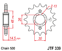 Звездочка ведущая JTF339.15 зубьев
