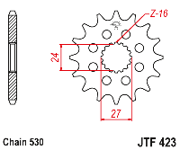 Звездочка ведущая JTF423.16 зубьев