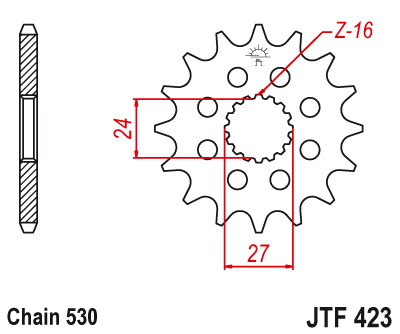 Звездочка ведущая JTF423.16 зубьев