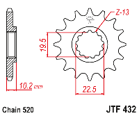 Звездочка ведущая JTF432.11 зубьев