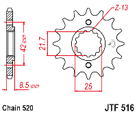 Звездочка ведущая JTF516.13 зубьев