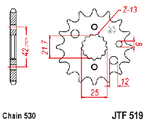 Звездочка ведущая JTF519.15 зубьев