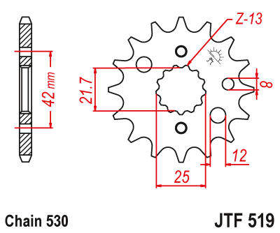 Звездочка ведущая JTF519.15 зубьев - фото 1 - id-p78837207