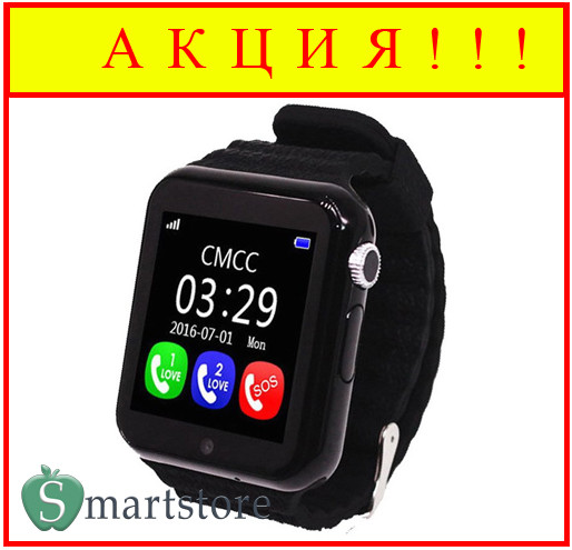 Часы телефон Smart Watch X10 (V7K) (черные)
