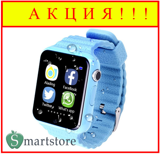 Часы телефон Smart Watch X10 (V7K) (голубые)