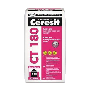 Клей для минераловатных плит Ceresit CT 180 - фото 1 - id-p78872740