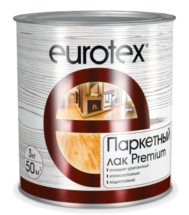 Лак паркетный Eurotex premium, 2,5 л, Глянцевый