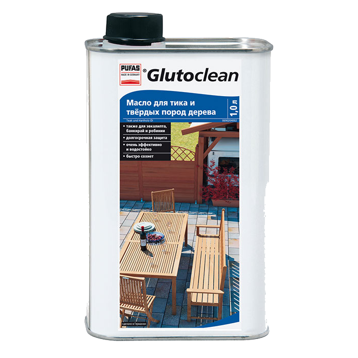 Масло для тика и твердых пород дерева Glutoclean - фото 1 - id-p78873912