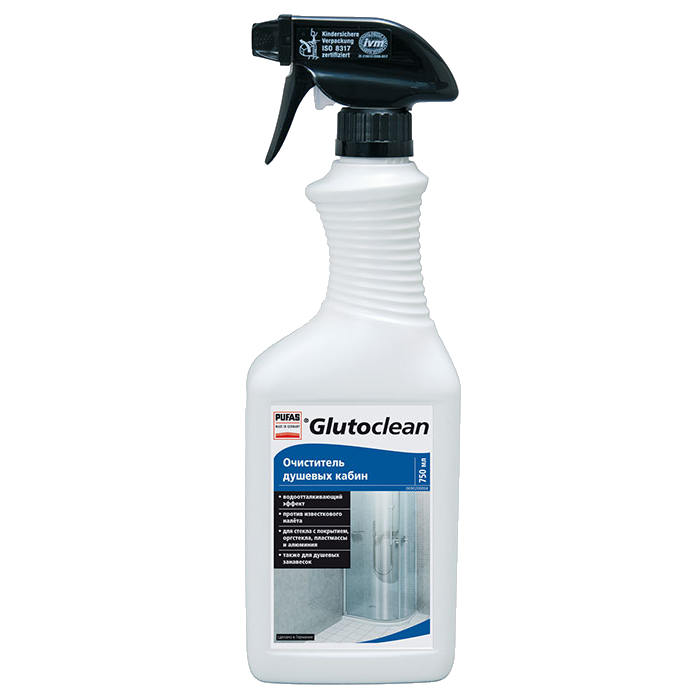 Очиститель для душевых кабин Glutoclean, 0.75 л - фото 1 - id-p78873918