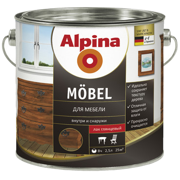 Лак для мебели Alpina Moebel