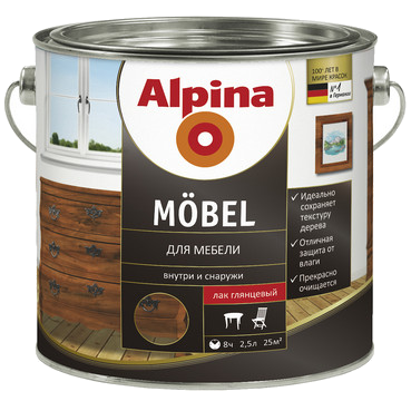 Лак для мебели Alpina Moebel - фото 1 - id-p78874563