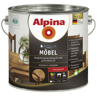 Лак для мебели Alpina Aqua Moebel