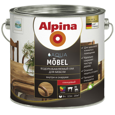 Лак для мебели Alpina Aqua Moebel - фото 1 - id-p78874568