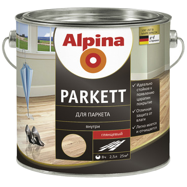 Лак для паркета Alpina Parkett - фото 1 - id-p78874574
