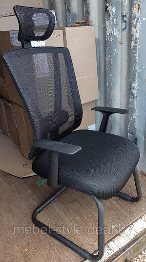 Кресло ВО 789 CFP черный для комфортной работы в офисе и дома, стулья ВО789 CF Black ткань сетка - фото 4 - id-p78884744