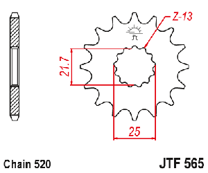 Звездочка ведущая JTF565.12SC зубьев